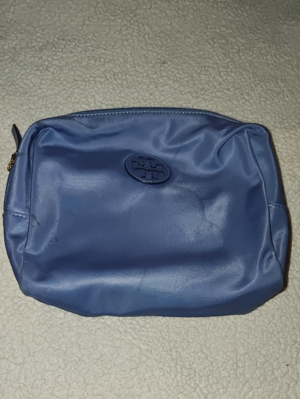 Tory Burch Periwinkle Nylon Cosmetic Pouch